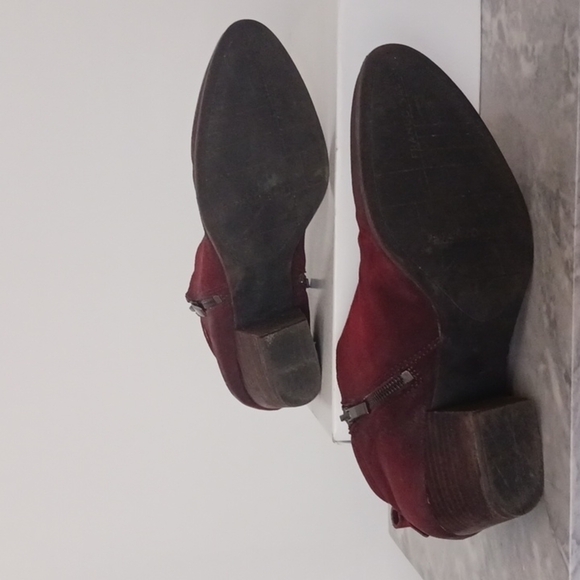 Franco Sarto Burgundy Wine Greco Ankle Booties, Size 9.5 - Picture 2 of 10